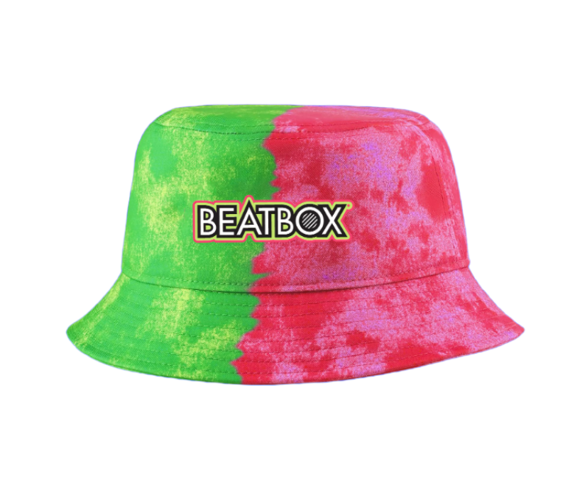 Green & Pink Bucket Hat – BeatBox Beverages