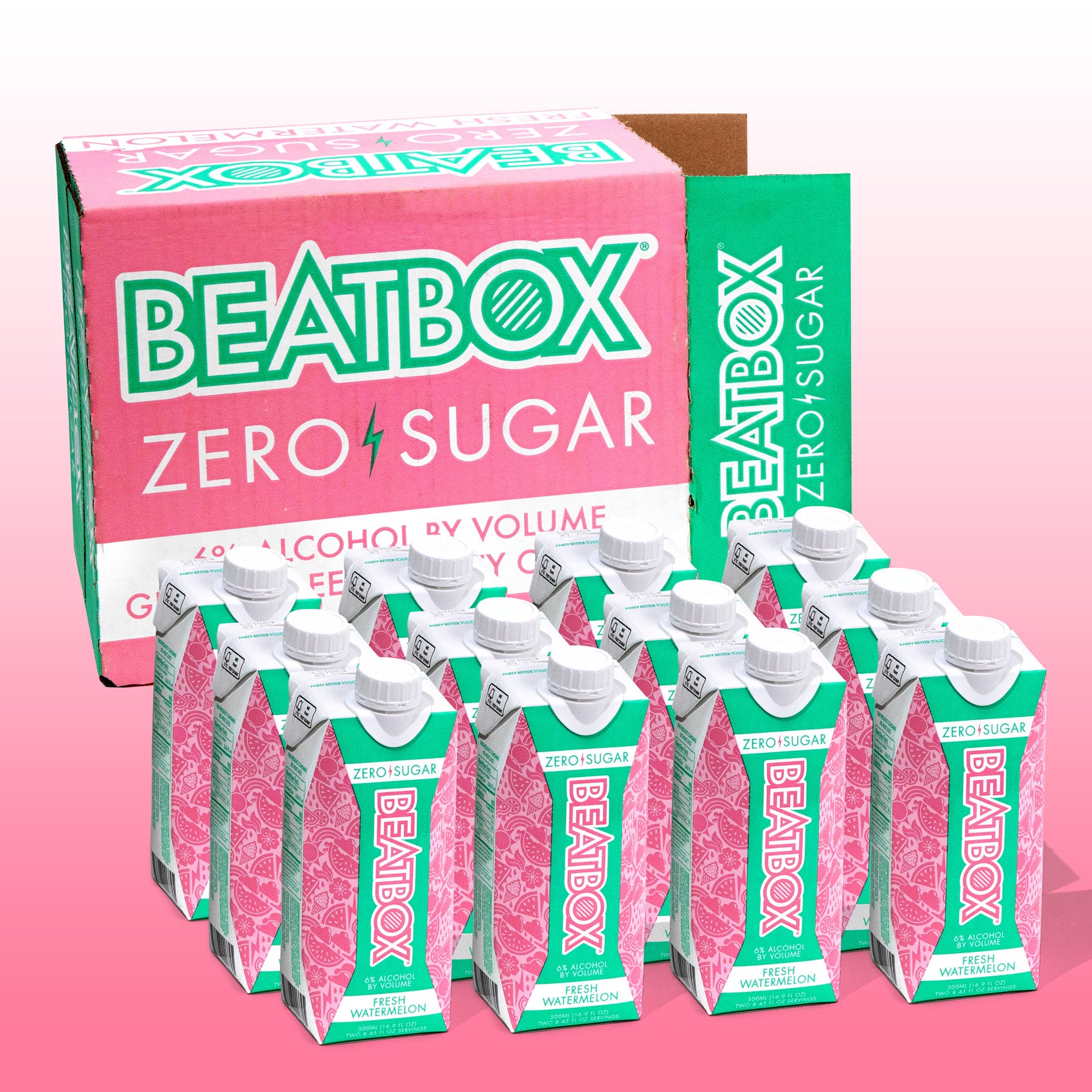 BeatBox | 12 pack Fresh Watermelon | Zero Sugar | 6% abv